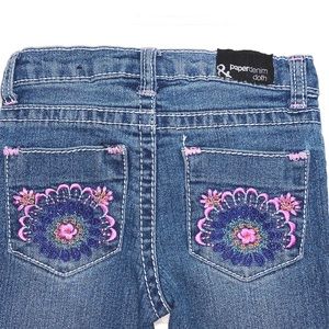 Paper Denim & Cloth Embroidered Denim Skinny Jeans Size 3T